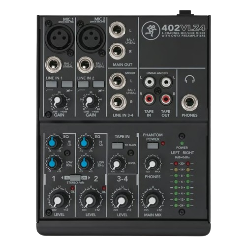 Mackie 402VLZ4 — Kompaktmischpult mit Onyx-Preamps · 4 Kanäle