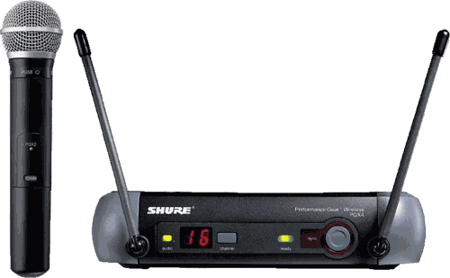 Shure PGX 24 + PG58 — Funkstrecke · Handsender
